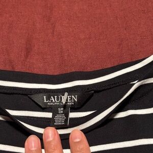 Lauren Ralph Lauren Black and White Striped Shirt
